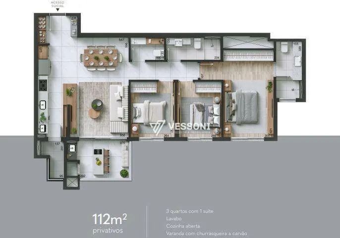 Apartamento 3 dormitórios à venda, 112 m² por R$ 1.820.000 - Ahú - Curitiba/PR