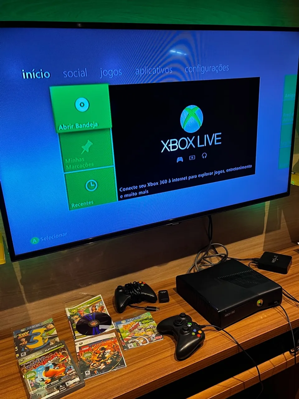Xbox 360 DESBLOQUEADO com jogos e acessórios