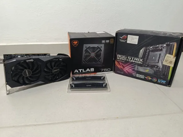 KIT RYZEN 5 5600 + ROG STRIX B350-I MINIT ITX + GTX 1660 SUPER + 16GB