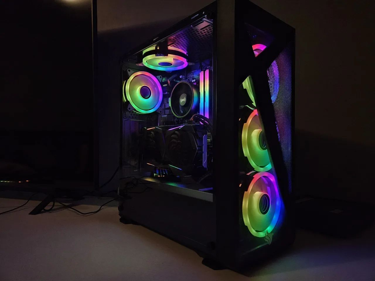 PC Gamer Ryzen 5 5500 GTX 1660 Super memória 16gb SSD opcional teclado mouse e monitor