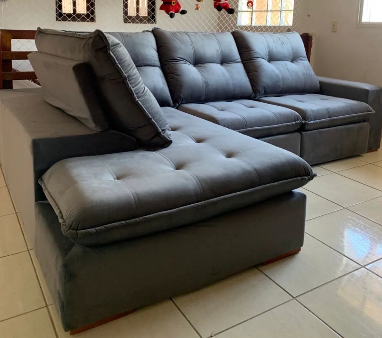 Sofá Retrátil com Chaise Molas Ensacadas NOVO ULTIMA PEÇA 