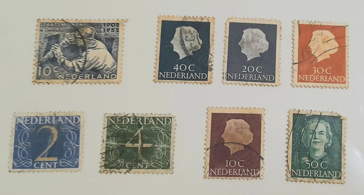 Lote selos dinamarqueses anos 50