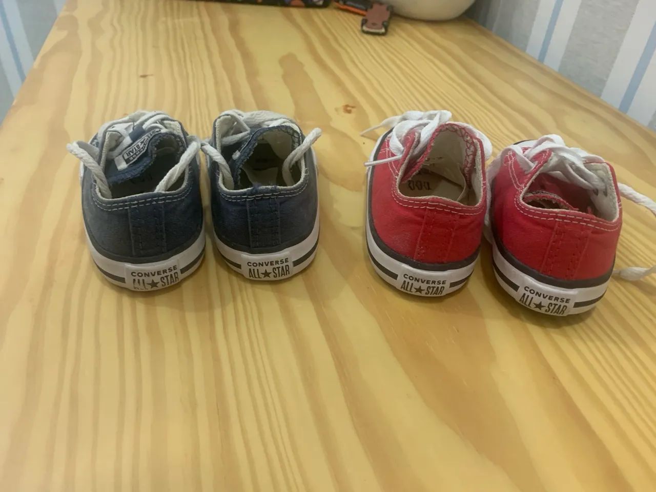 Tênis Converse All Star Bebê - Azul e Vermelho - Tamanho 18 - Foto 2