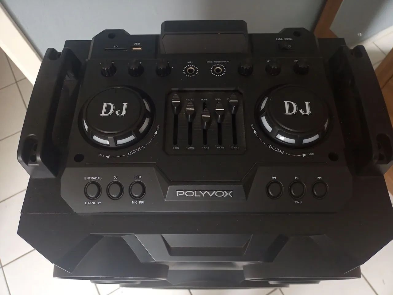 Som Polyvox DJ com Bluetooth e USB - Foto 4