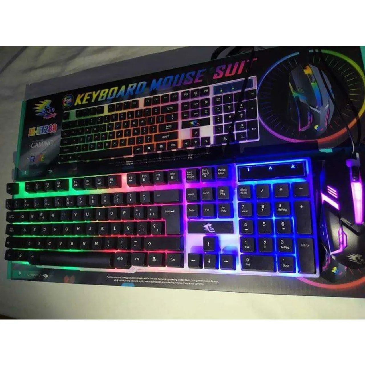 Kit Teclado e Mouse Gamer RGB Iluminado - Foto 5