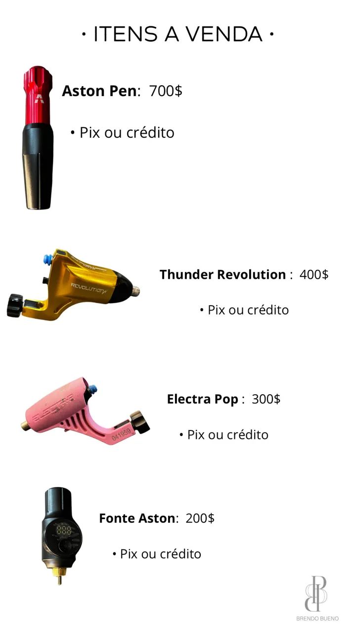 ITENS PARA TATUAGEM