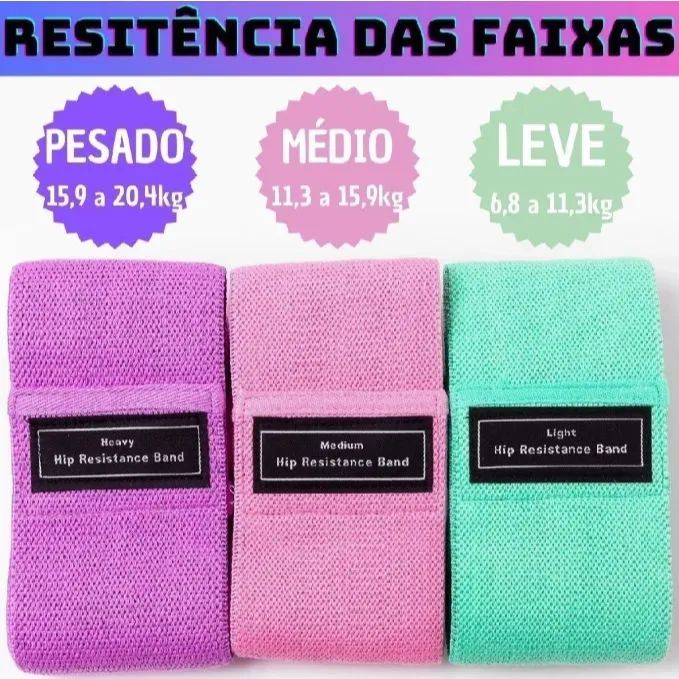Faixas elásticas treino Yoga  - Foto 3