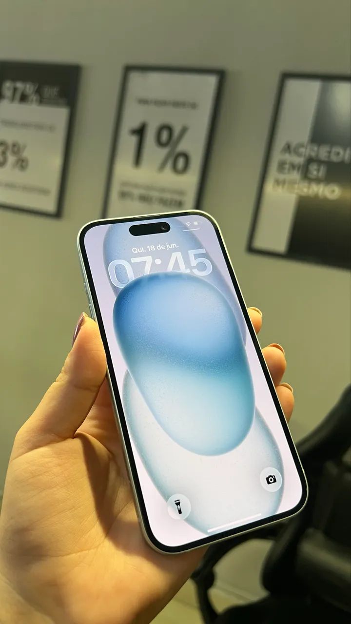 iPhone 15 Azul 128GB com garantia  - Foto 3