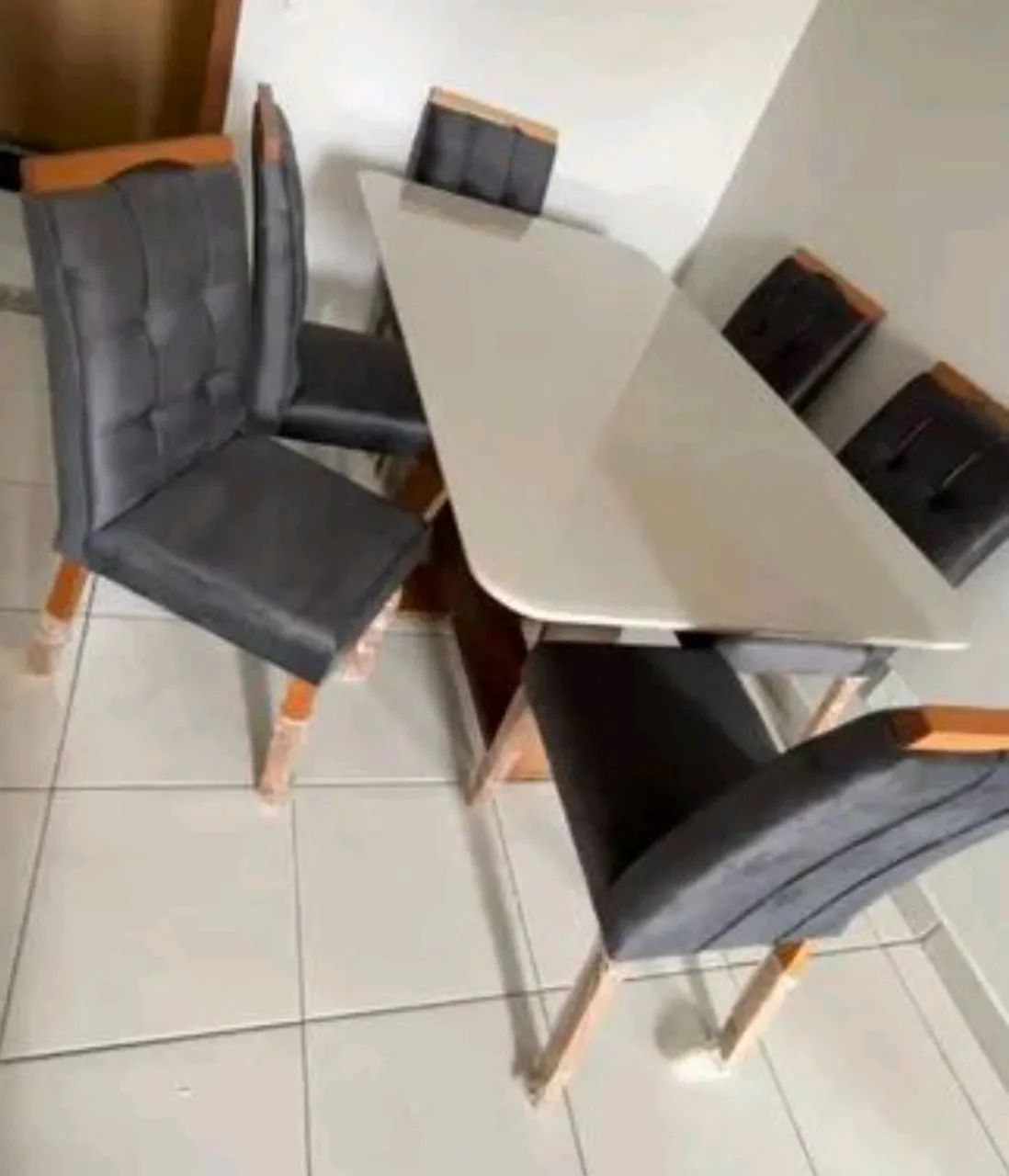 Mesa de jantar Júlia com 6 cadeiras 160x90 