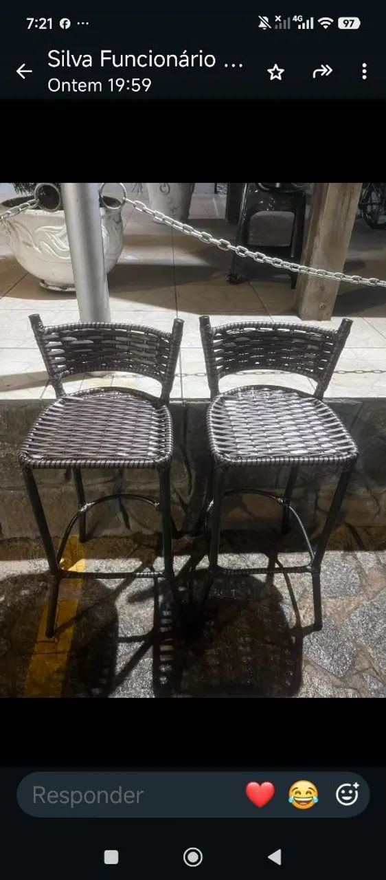 Banqueta de fibra seliconizada a prova d'água e sol  - Foto 4