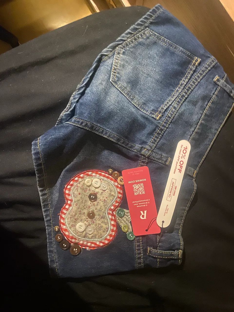 SHORTS JEANS ROMWE NOVO M - Foto 2