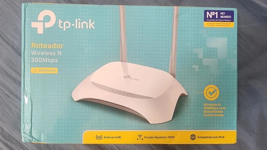 Roteador TP-Link TL-WR840N 300Mbps completo + caixa