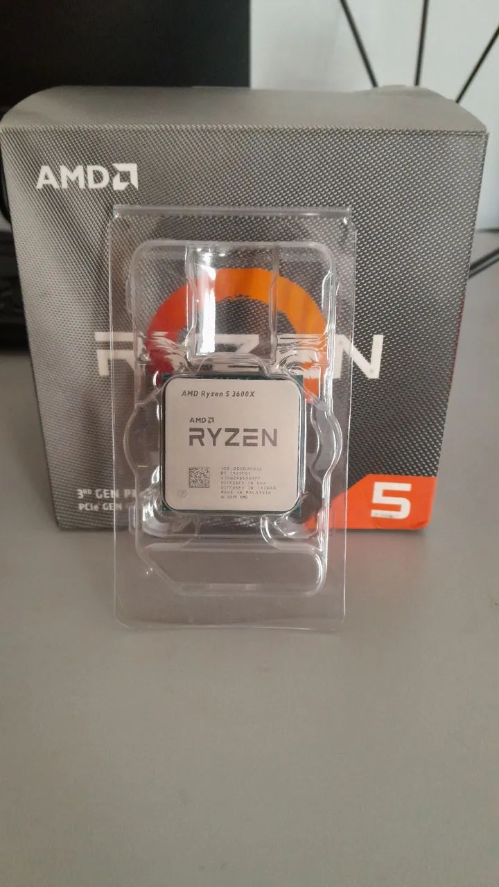 Processador AMD Ryzen 5 3600X 6/12 Completo caixa Cooler Box