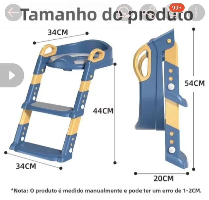 Assento  redutor escada infantil 