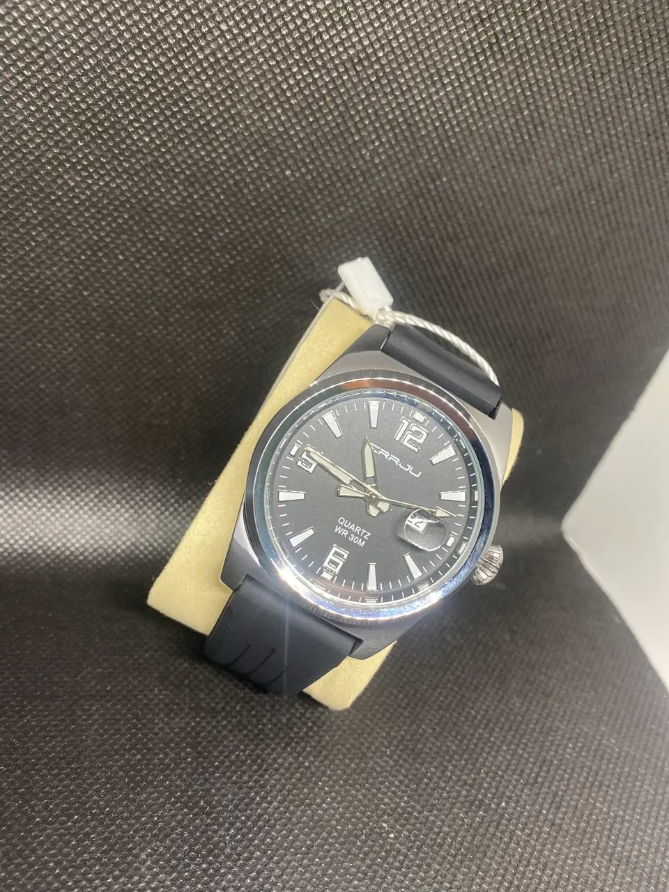 Relógio Masculino CCRJU Pulseira de Borracha  - Foto 4