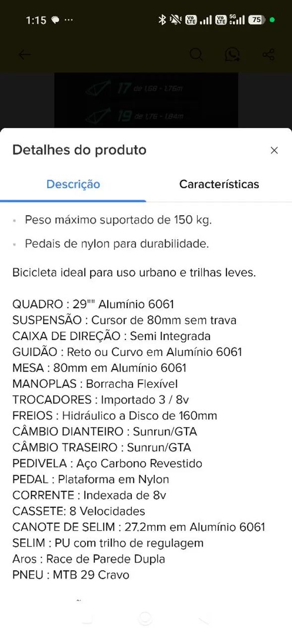 Bicicleta KSW Aro 29 - freio hidráulico - Foto 3