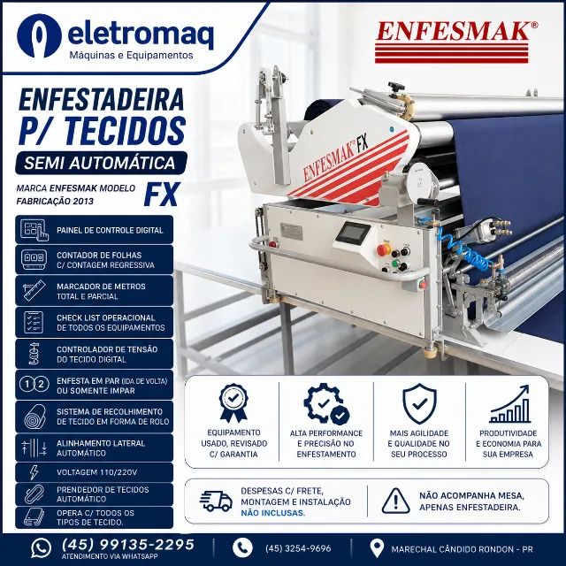 Enfestadeira Enfesmak Modelo FX Semi Automática