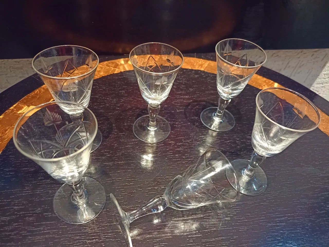 2 conjuntos com 6 taças de cristal lapidado cada. (RARIDADE) - Foto 4