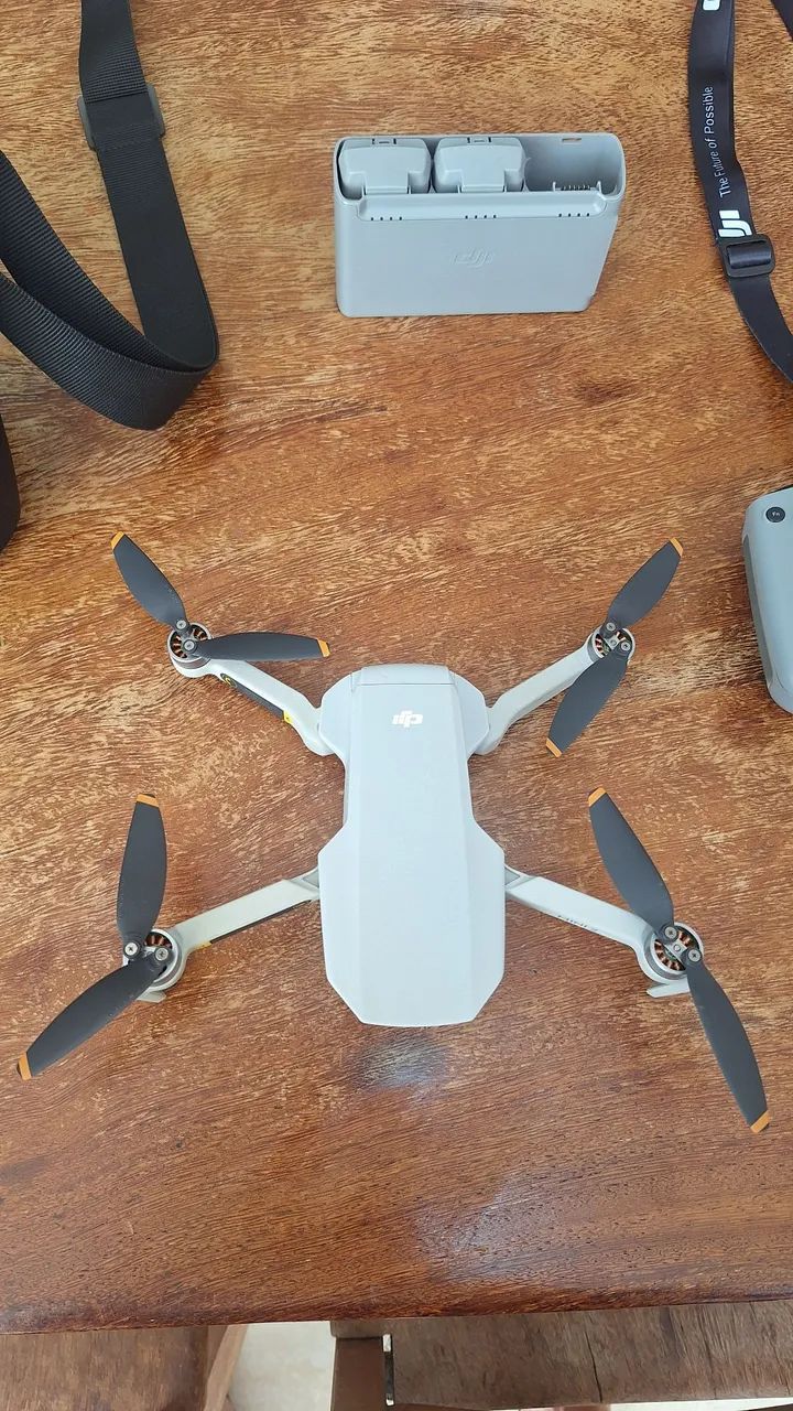 Drone Dji mini 2 fly more combo + Lentes Freewell original + Alça controle + Micro SD 32GB - Foto 2