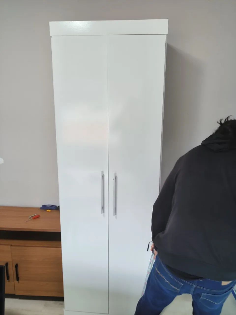 Guarda-Roupa Solteiro 2 Portas Branco 