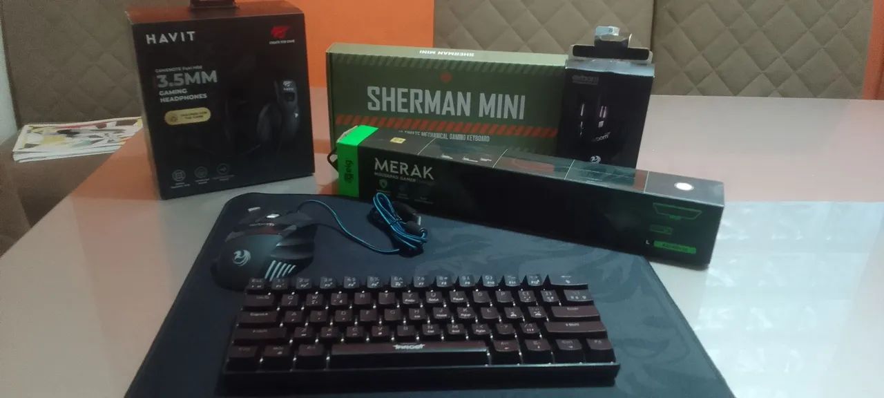 KIT GAMES MOUSE TECLADO MOUSEPAD HEADSET - Foto 2