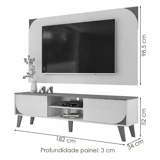Rack com painel dunnas ate 65 polegadas (FRETE GRATIS) - Foto 3