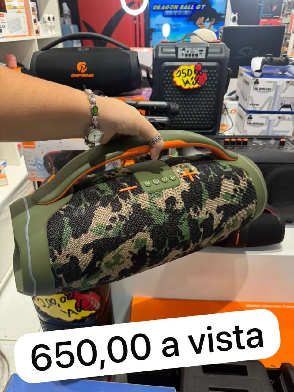 SOM BLUETOOTH PORTÁTIL BOOMBOX 300W 