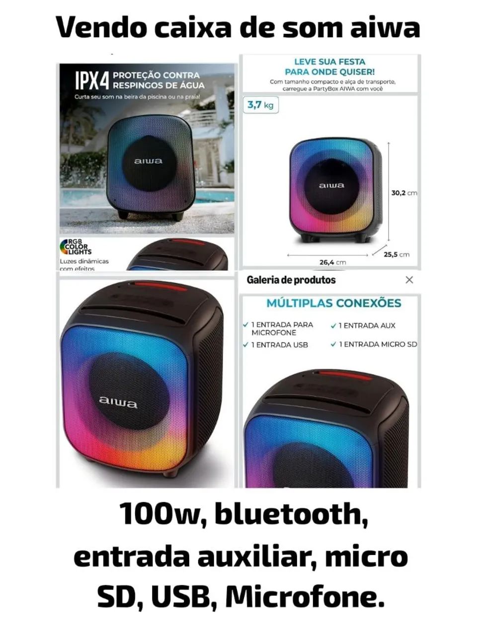 Caixa de som aiwa - Foto 2