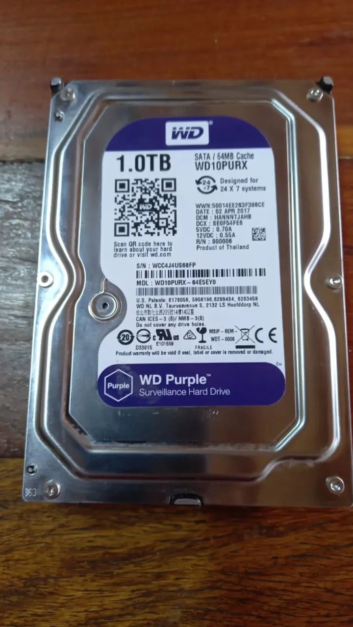 HD WD NOVISSIMO ORIGINAL PARA DVR INTELBRAS