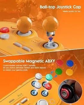 Controle 8BitDo Pro 3 Bluetooth Ed. Especial Orange - Switch 2 1 Pc Android Ios iPhone  - Foto 5