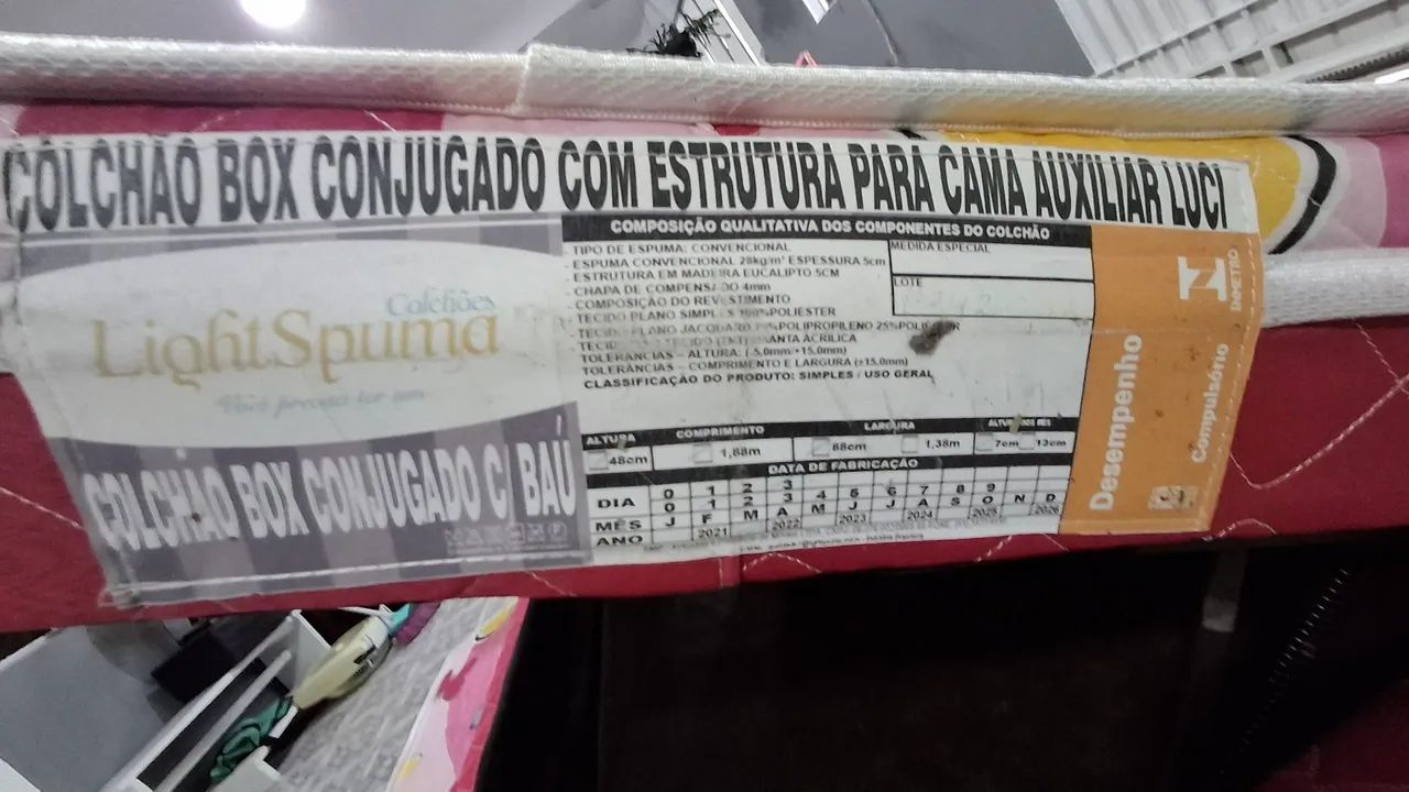 Colchão Box com Baú + Cama Auxiliar solteiro  - Foto 5