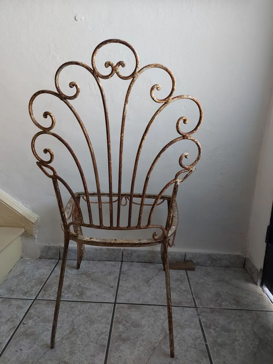 Cadeira Ferro Antiga Para Restauração - Foto 4
