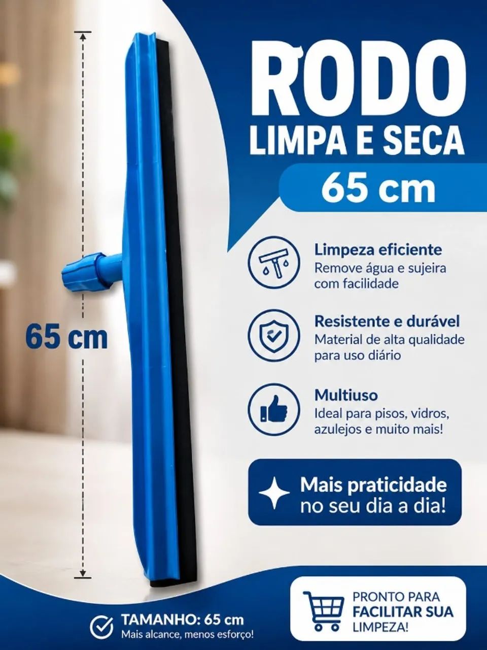 Rodo Limpa e Seca (Com cabo de alumínio)