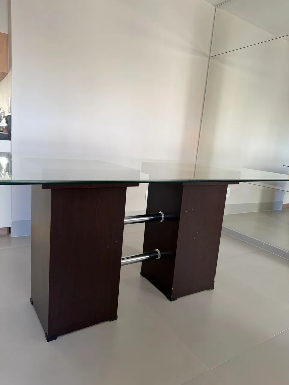 Mesa de Jantar de Vidro 180cm com 6 Cadeiras - Foto 4