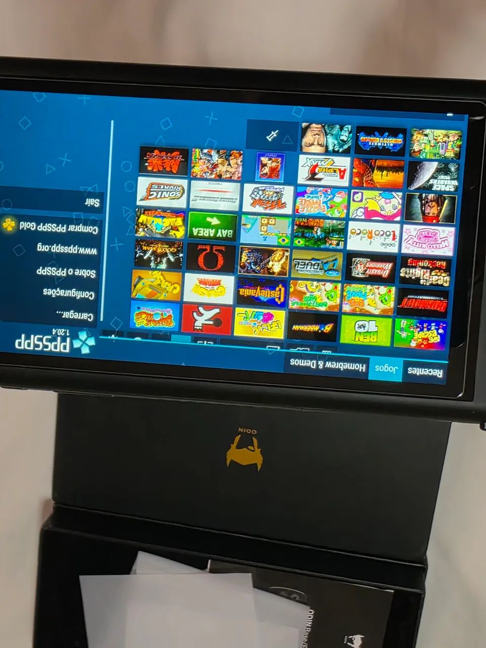AYN ODIN PRO 128gb + 64gb micro sd 8gb RAM roda até switch só