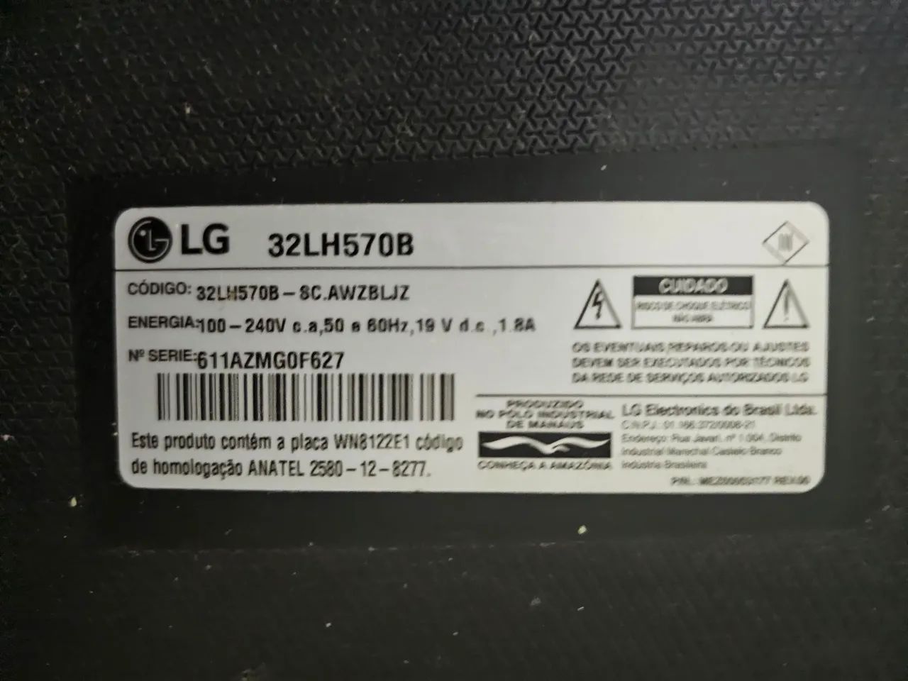 TV LG 32LH570B tela rachou, mas o restante 100% - Foto 2