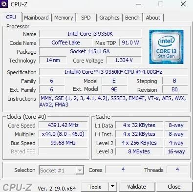 Core i3 9350k