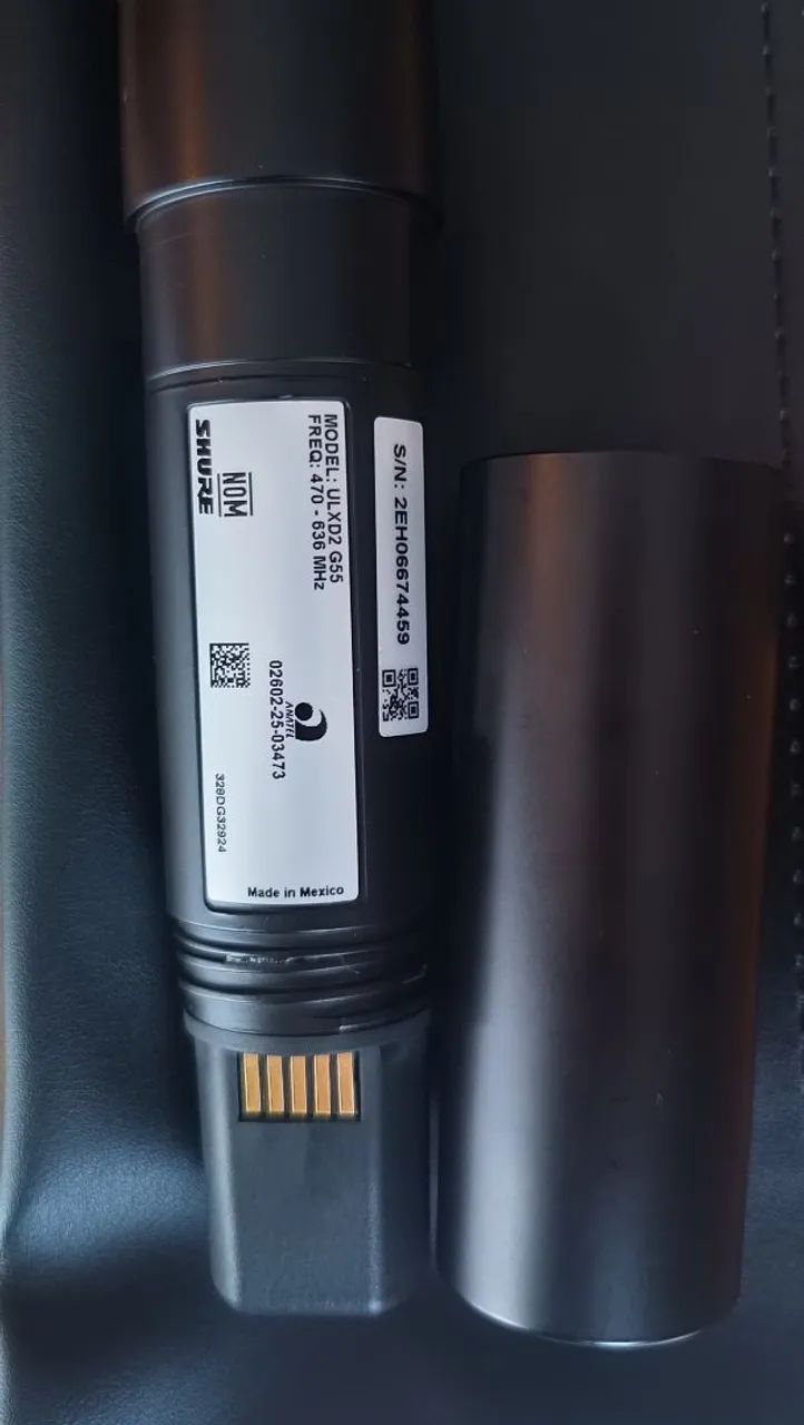 Transmissor Microfone Bastão Sem Fio Digital Shure ULXD2 (G55: 470 a 636 MHz) - Foto 4
