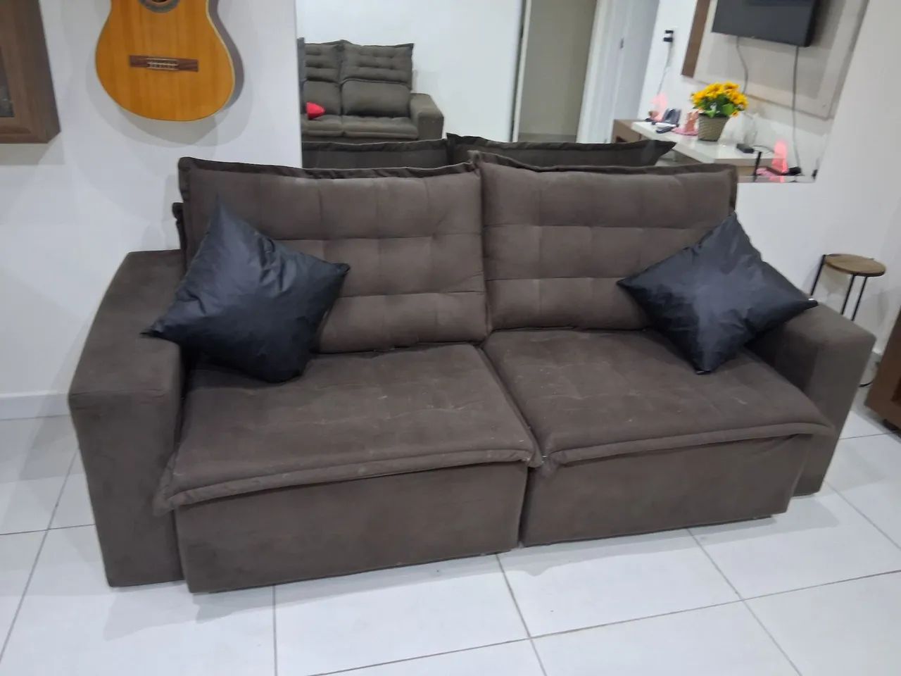 Sofa 3 lugares retratil  2,10m Largura  - Foto 2