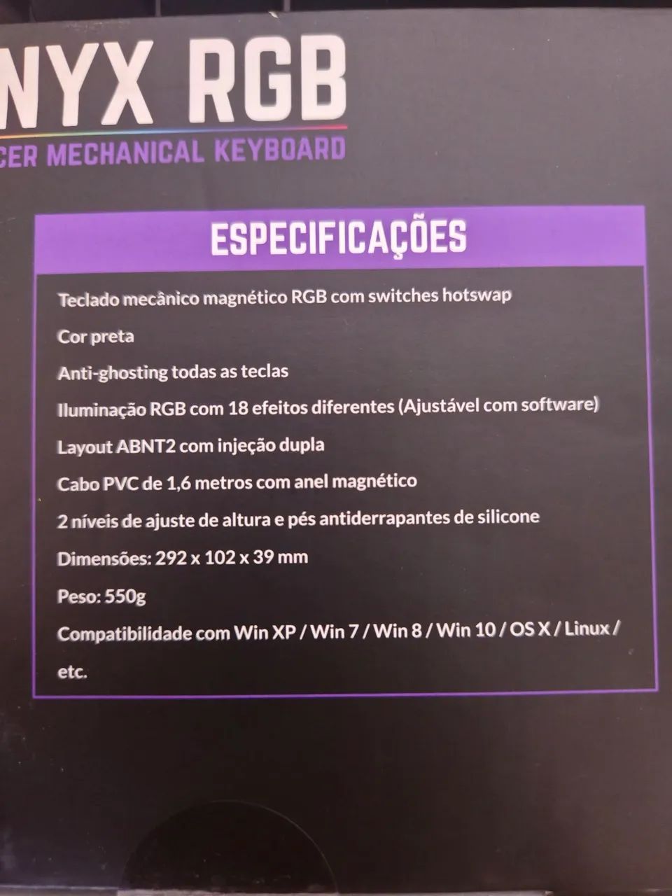 Teclado Magnético RGB -  MANCER  - Foto 3