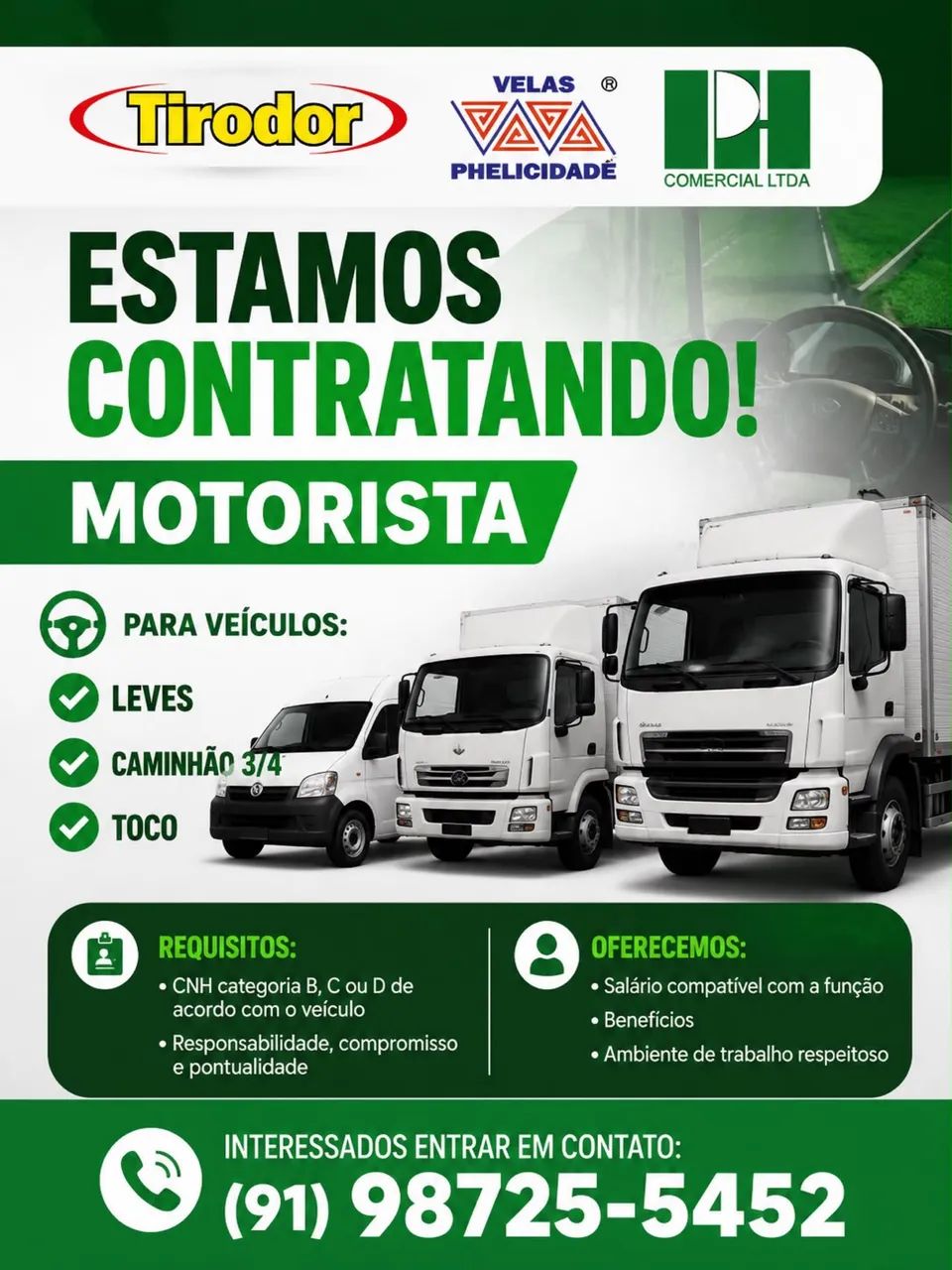 Precisa-se de motorista 