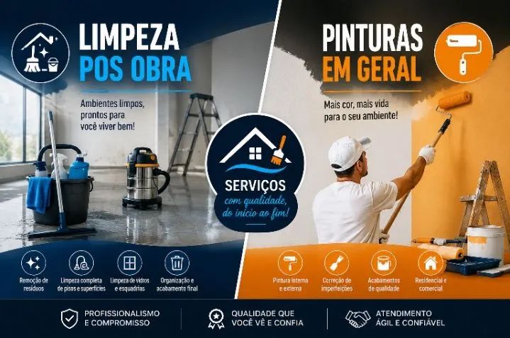 Limpeza pós obra em geral ,PINTURA PROFISSIONAL | QUALIDADE, ACABAMENTO E PREÇO JUSTO