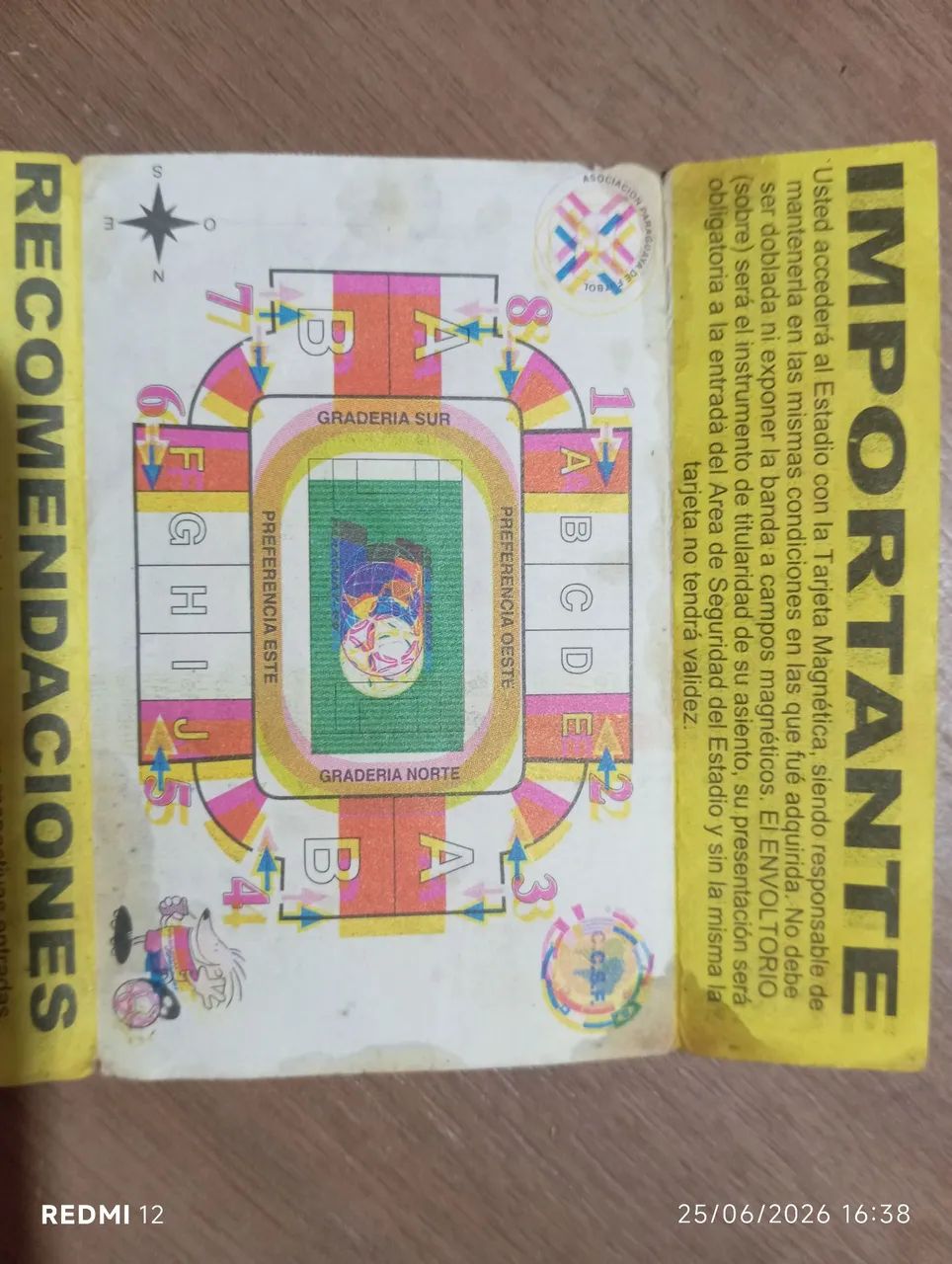 um ingresso original da semifinal da Copa América de 1999. - Foto 4
