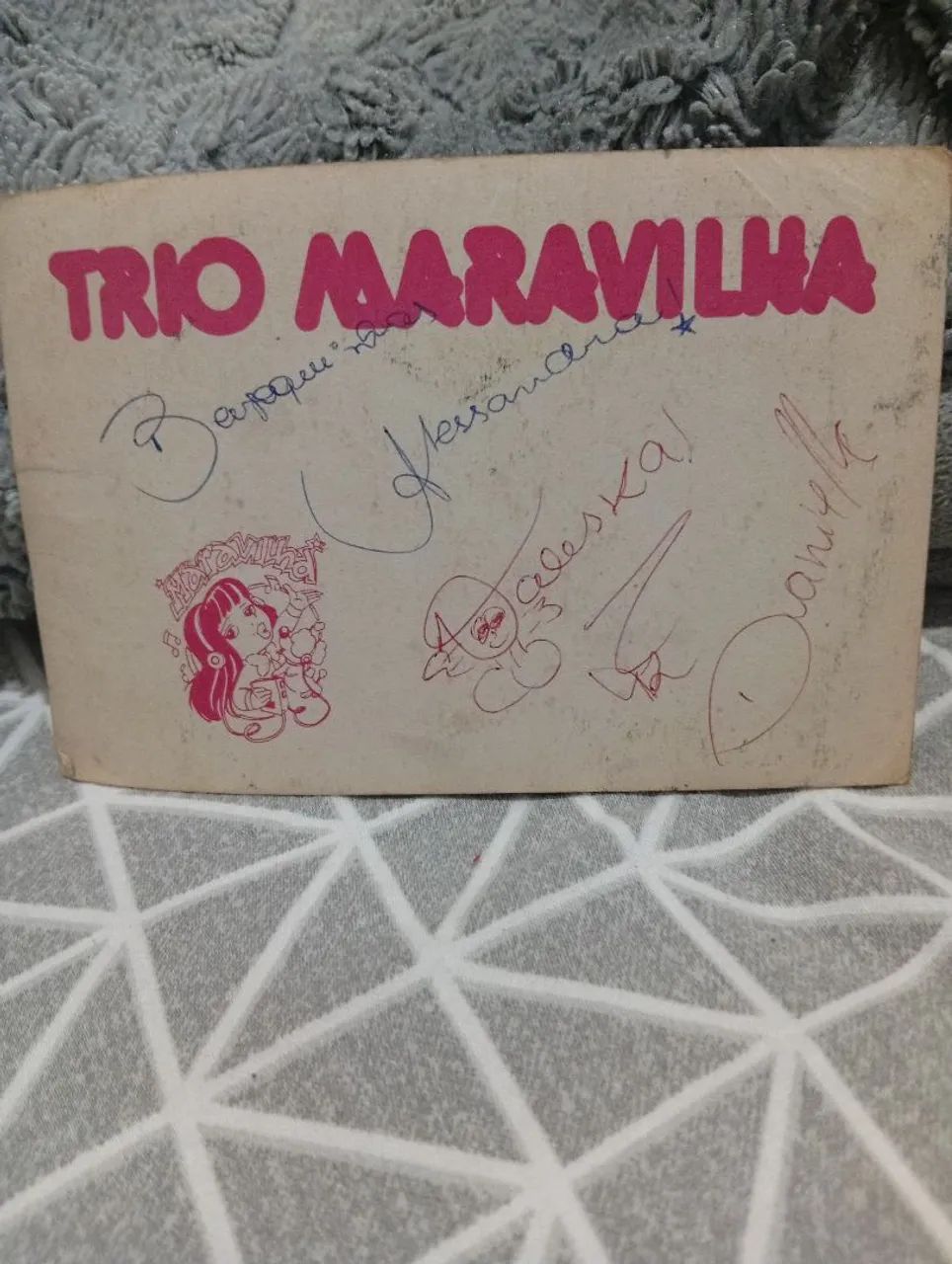 Postal Trio Maravilha Autografado - Foto 2