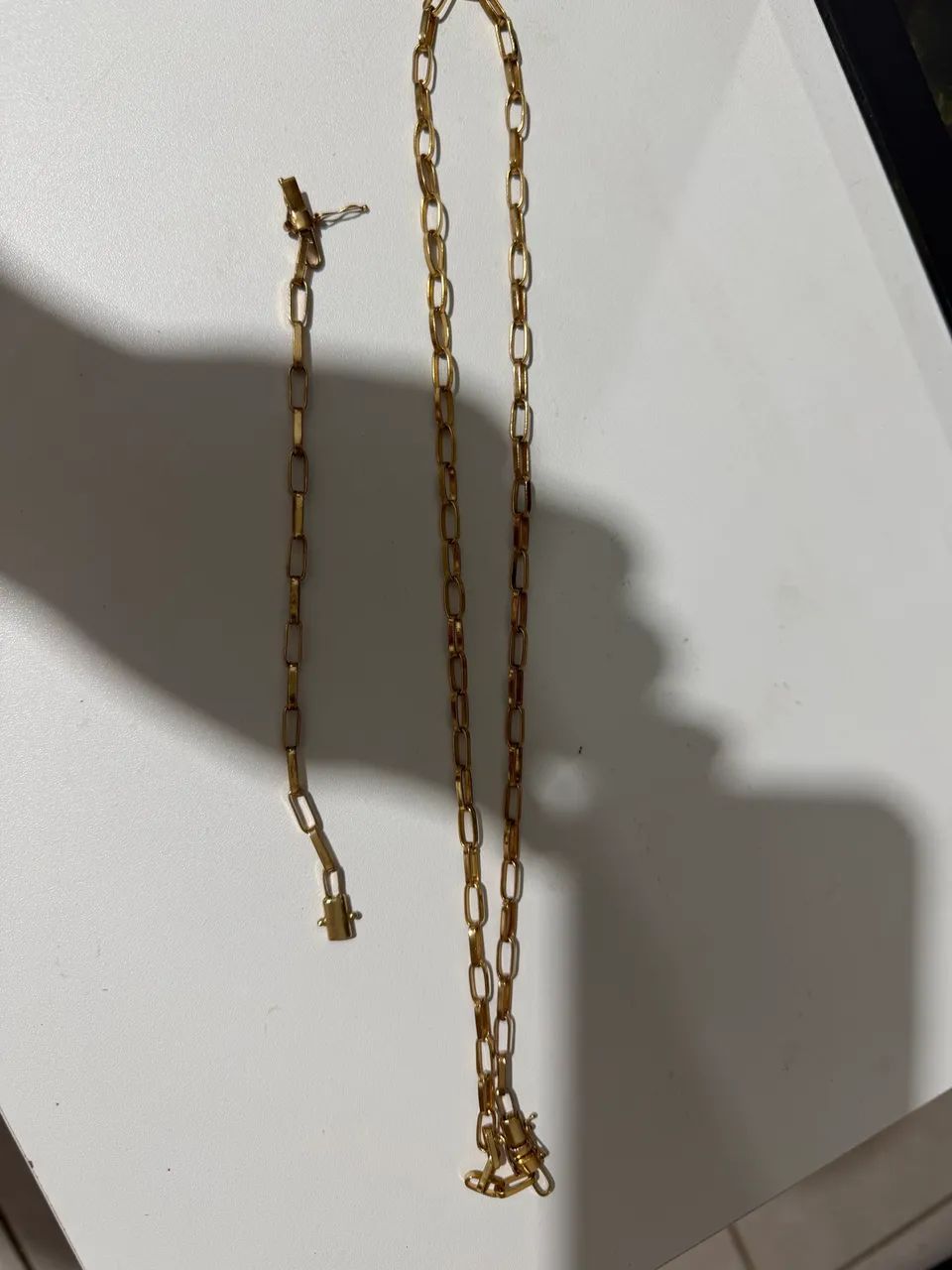 Corrente de moeda antiga banhada a ouro - Foto 2
