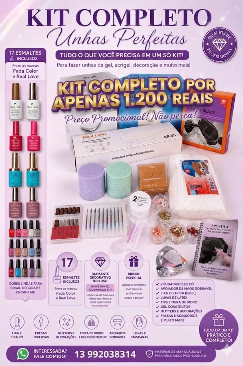 Kit Nail Designer completo 