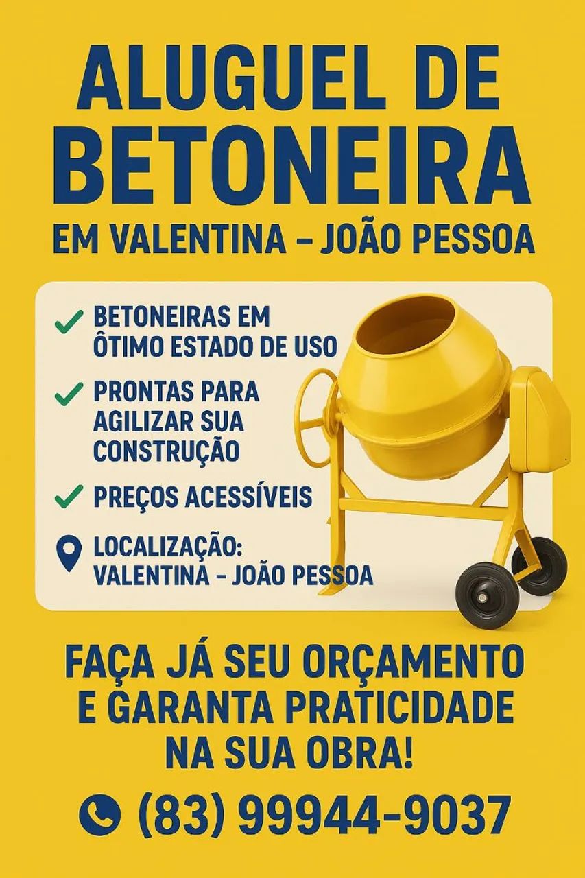 Alugo betoneira 