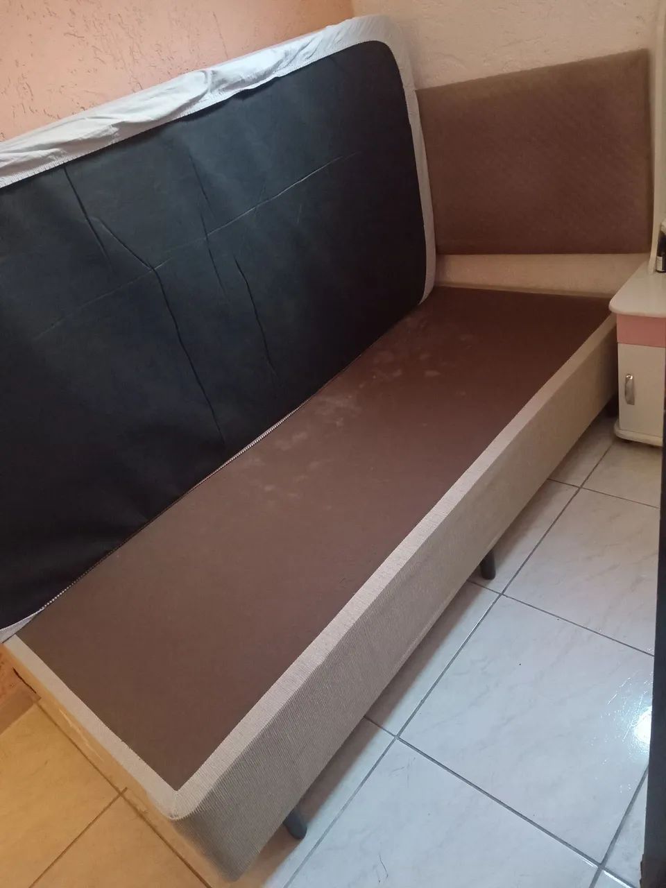 Cama box solteiro com colchão e cabeceira - Foto 4