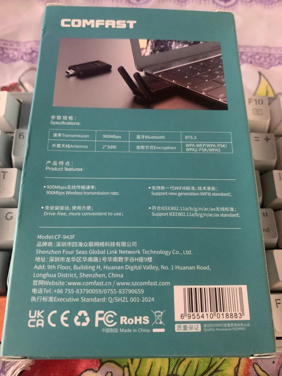 Adaptador USB Wi-Fi 6 + Bluetooth 5.3 Comfast Original - Foto 3