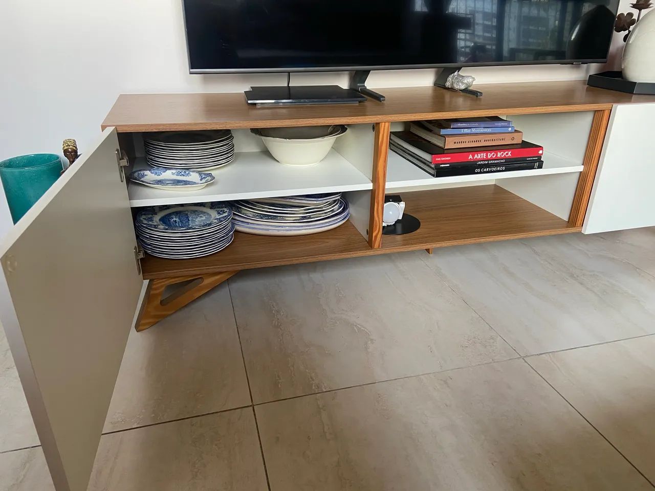 Rack Itaim 2 Portas Branco - Foto 3